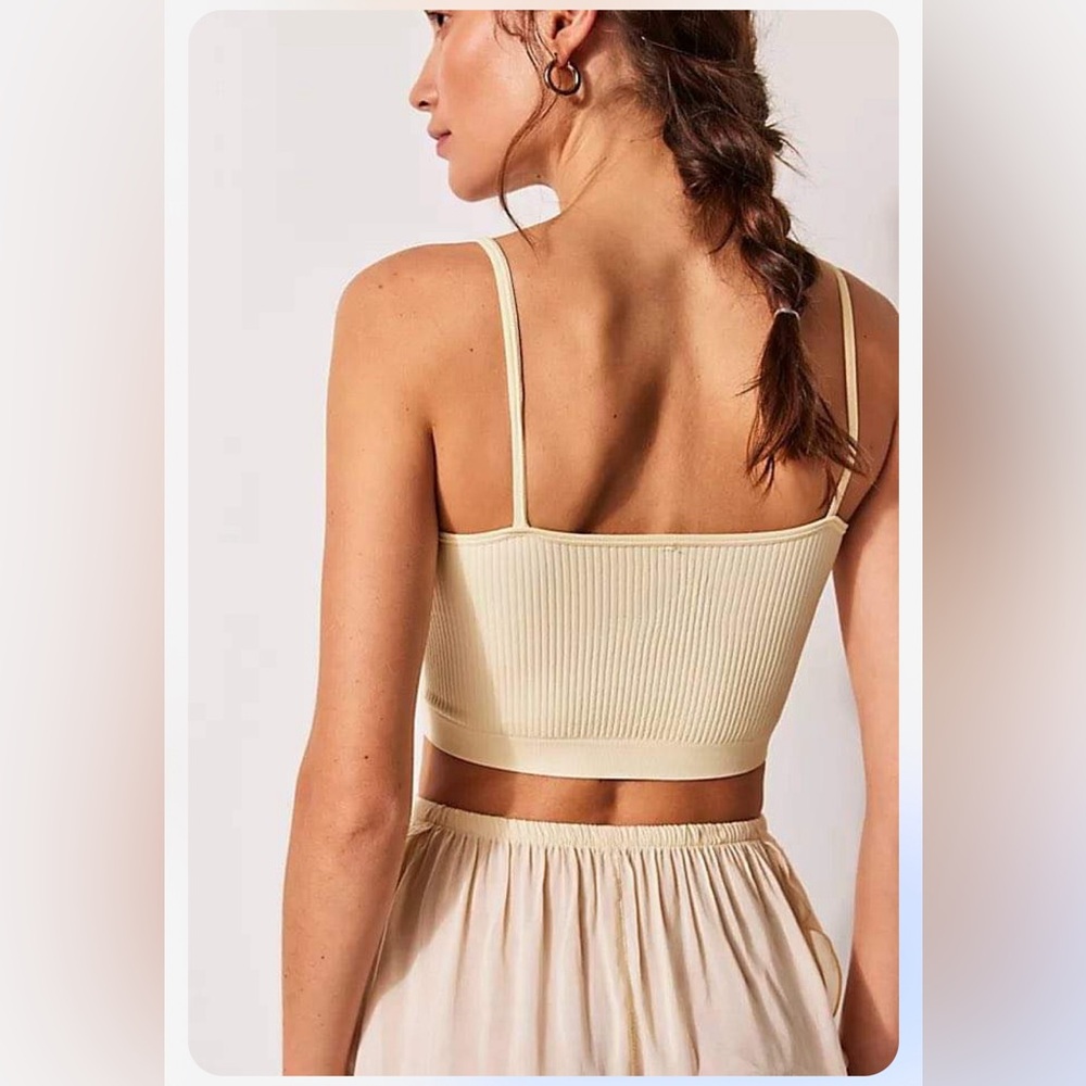 Intimately FP XYZ Ribbed Longline Bralette M-L NWT